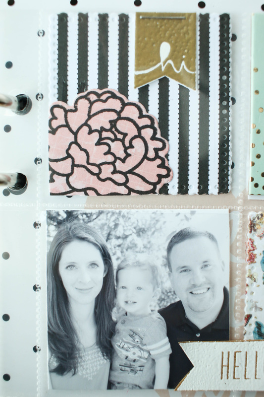 Print your photos wallet size and cut them down to fit into your planner's pocket pages.